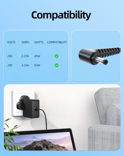 Thumbnail 2 de 65W/45W Laptop Charger for Lenovo IdeaPad 3/5/1 Series by Superer