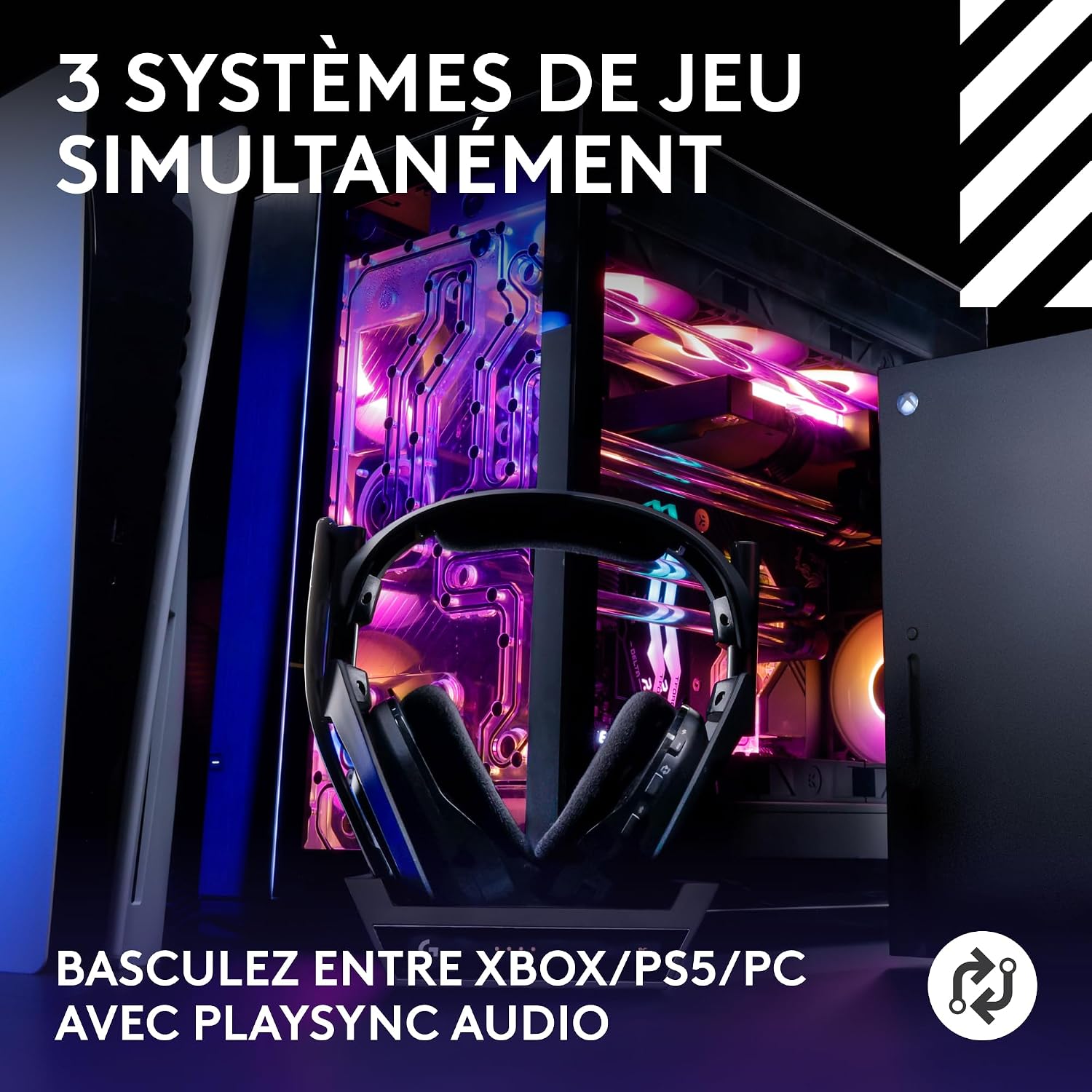 Detalle de Logitech G Astro A50 Lightspeed, Casque Gaming sans Fil + Station – expérience multiplateforme