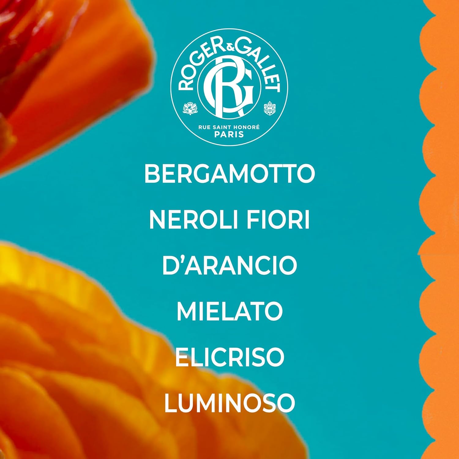 Detalle de Roger&Gallet Neroli Acqua Profumata di Benessere 100 ml: profumo luminoso e rilassante