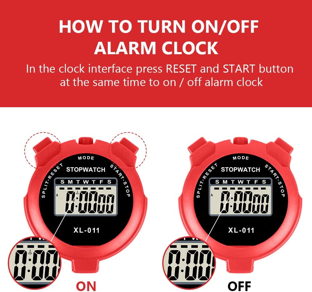 Detalle de Vicloon Digitale Sport-Stoppuhr Timer mit Großem Display