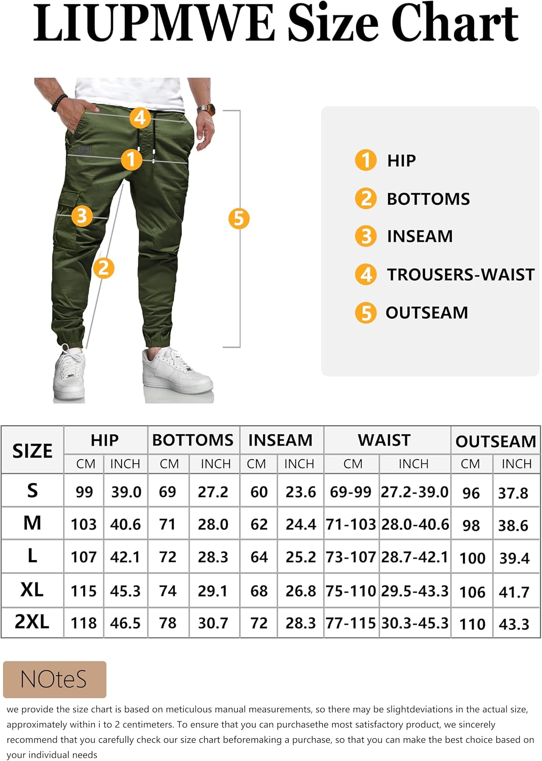 Thumbnail 5 de LIUPMWE Pantalones de Trabajo Hombre Slim Fit algodón