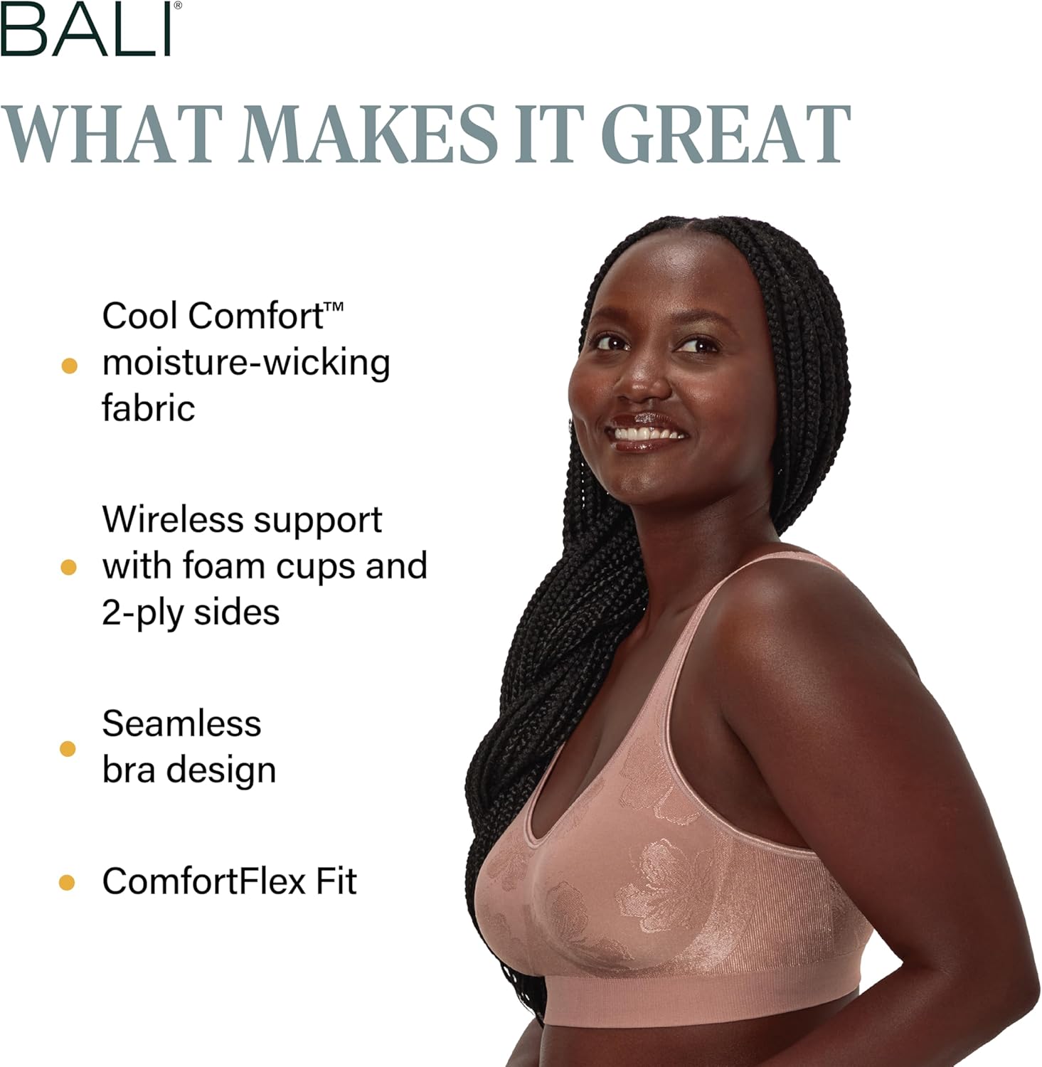 Detalle 2 de Bali Comfort Revolution Wireless Bra DF3488 🩲