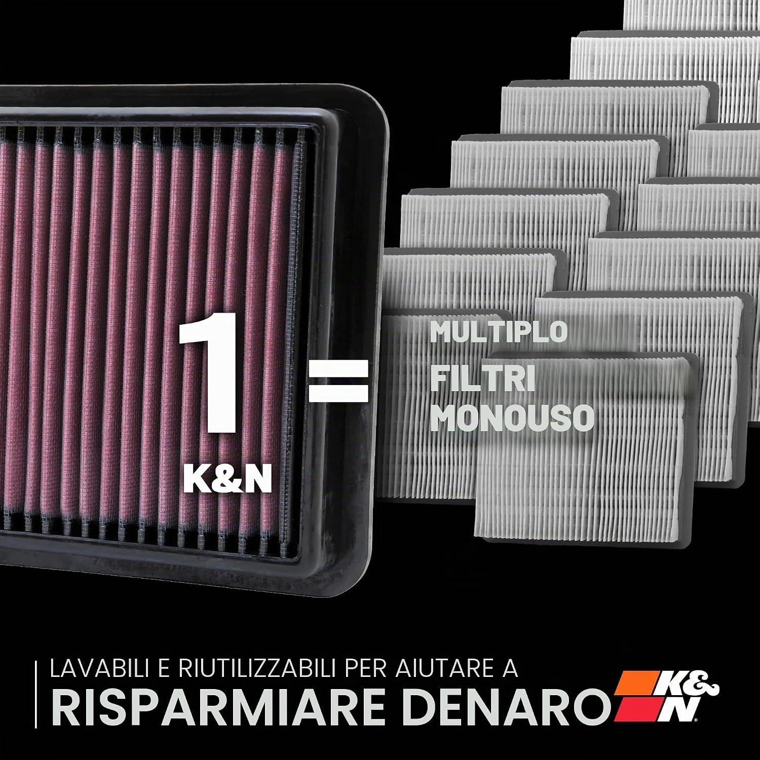 Thumbnail 5 de K&N 33-3051 Filtri Aria Sostitutivi Lavabili e Riutilizzabili
