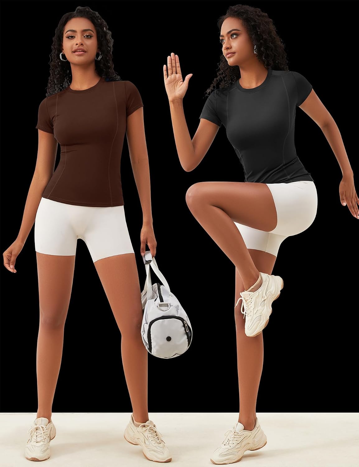 Detalle de IECCP women’s gym tops 85% polyester