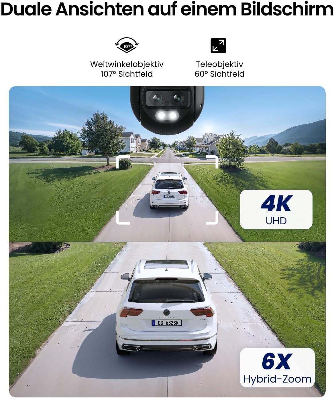 Detalle de Reolink 4K 8MP Wi‑Fi 6 PTZ Überwachungskamera 6X Zoom