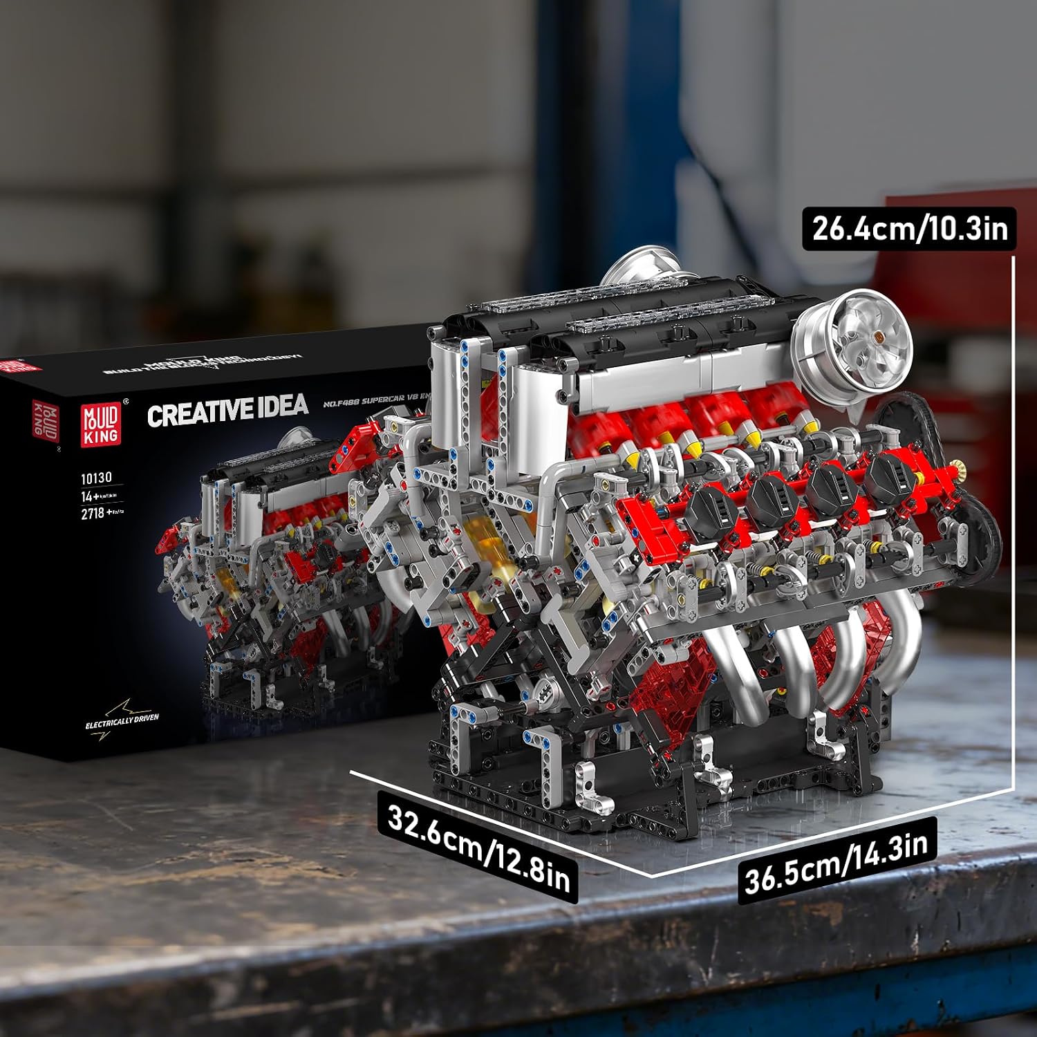 Thumbnail 5 de Mould King 10130 F488 Supercar V8 kit MOC 2718 pièces