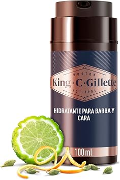 Detalle de King C. Gillette Crema Hidratante Cara y Barba 100ml 💧