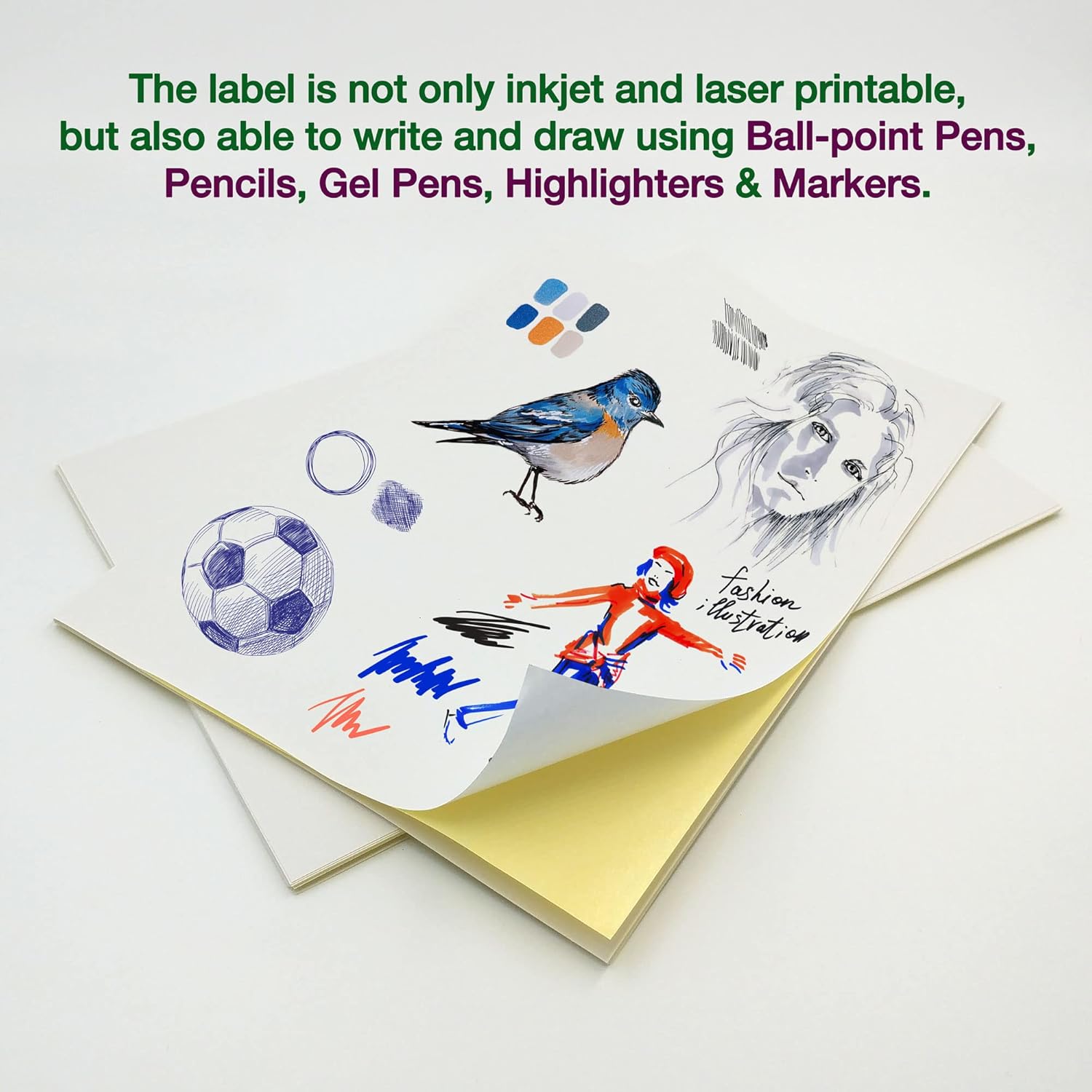 Detalle de EVG Evergreen Goods A4 sticker paper, 100 sheets