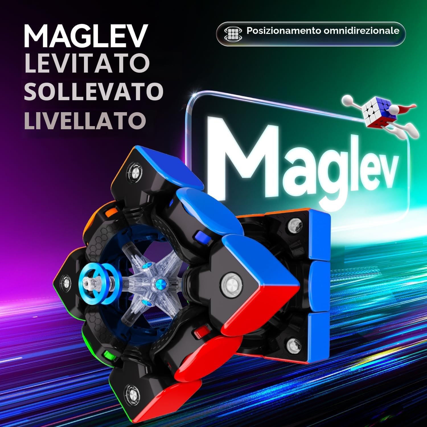 Thumbnail 2 de GAN V100 Maglev: Cubo di Velocità 3x3 Magnetico, design leggero e regolazioni precise
