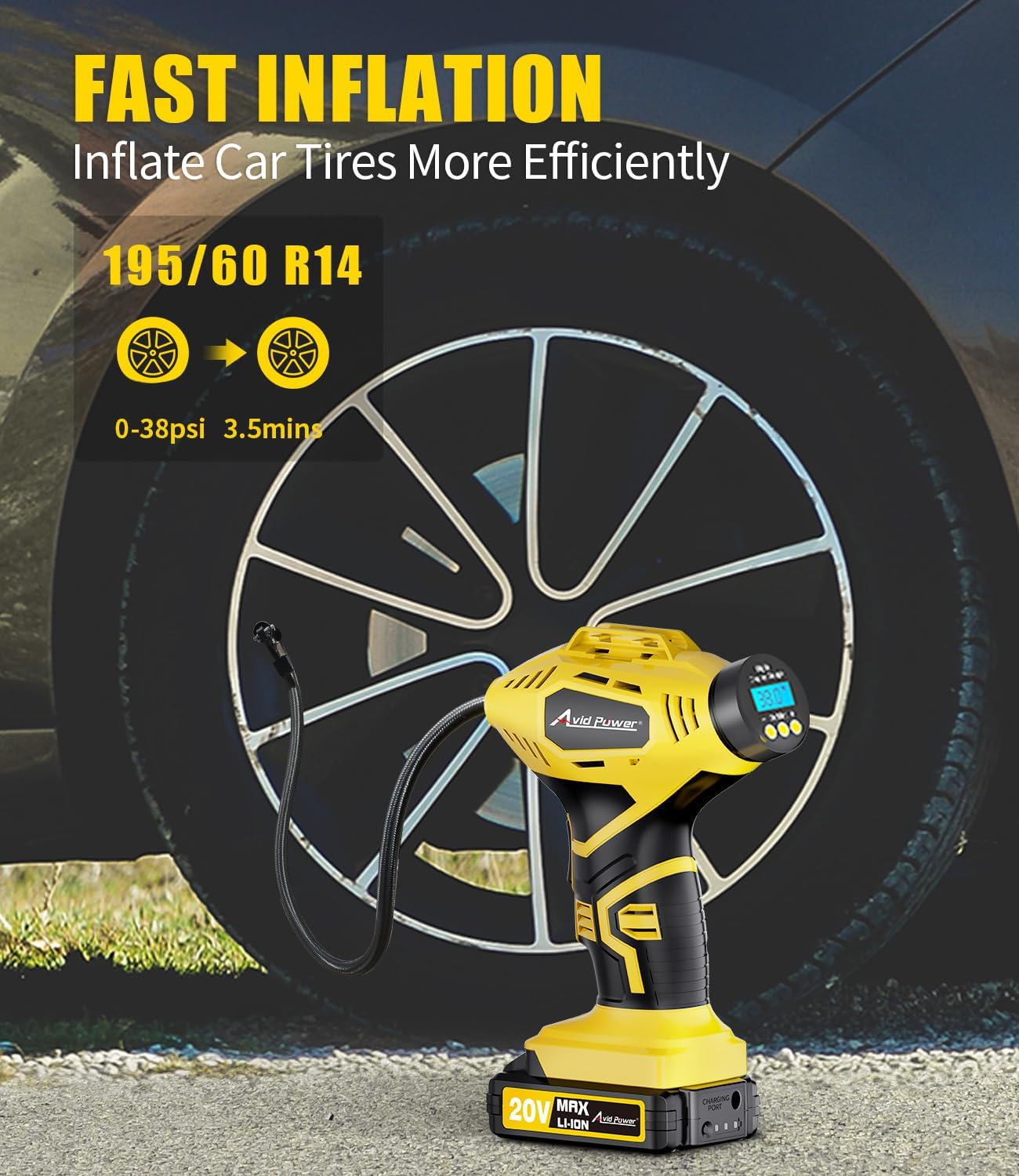 Thumbnail 1 de AVID POWER Cordless Tire Inflator 20V