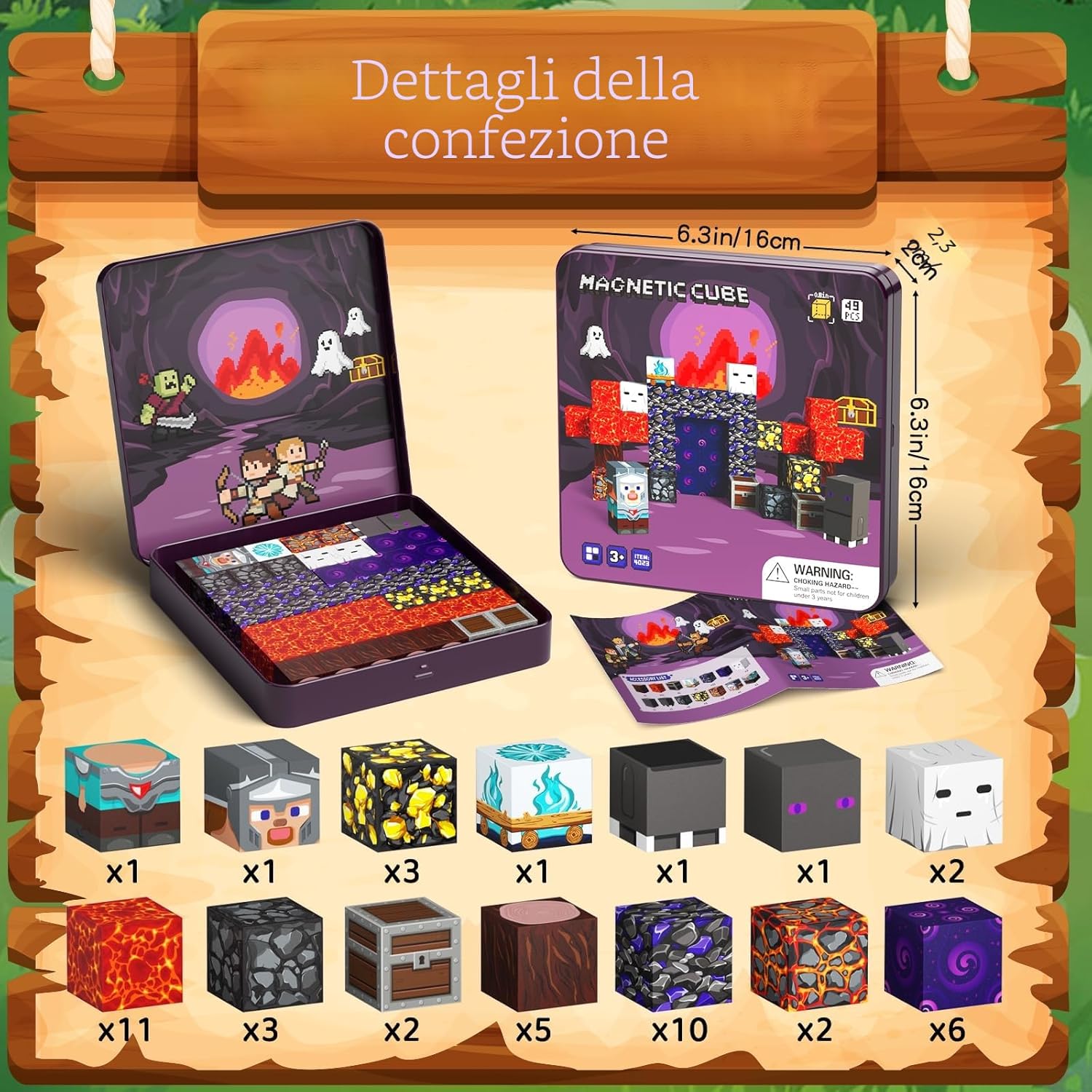 Thumbnail 6 de STEM MATCH Mattoncini magnetici da viaggio per bambini – 49 pezzi Esploratori delle caverne