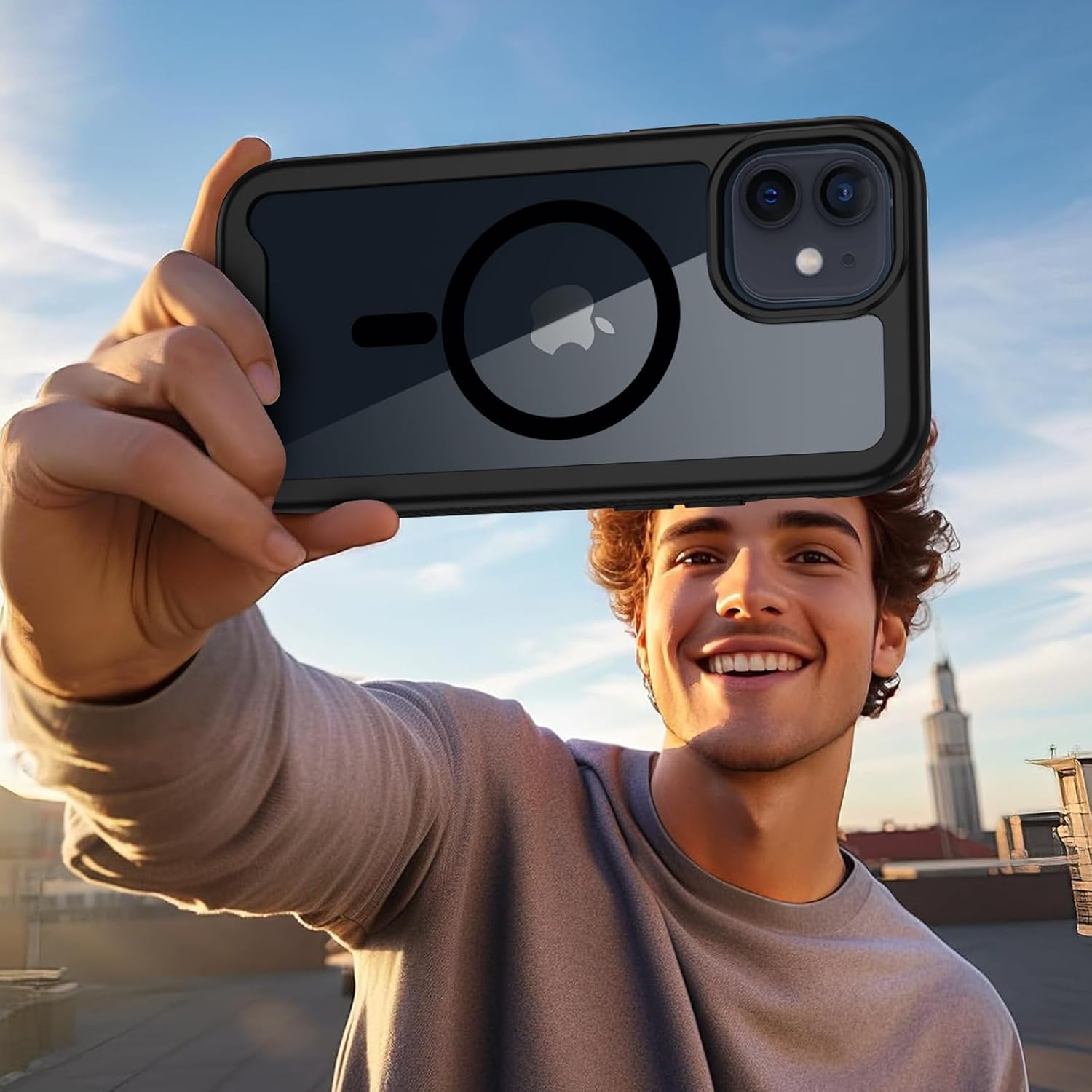 Thumbnail 6 de XTCASE Coque magnétique MagSafe pour iPhone 12 / 12 Pro avec protection d’écran intégrée, 360 degrés – Noir