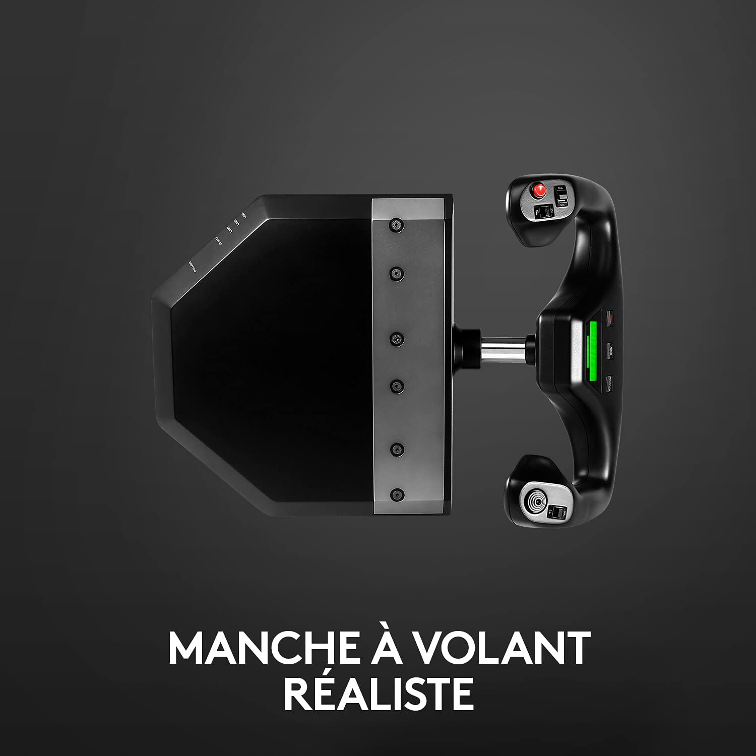 Thumbnail 1 de Logitech G Saitek Pro Flight Yoke Système de manche et bloc de commande USB (5 axes, commande des gaz incluse) — Noir