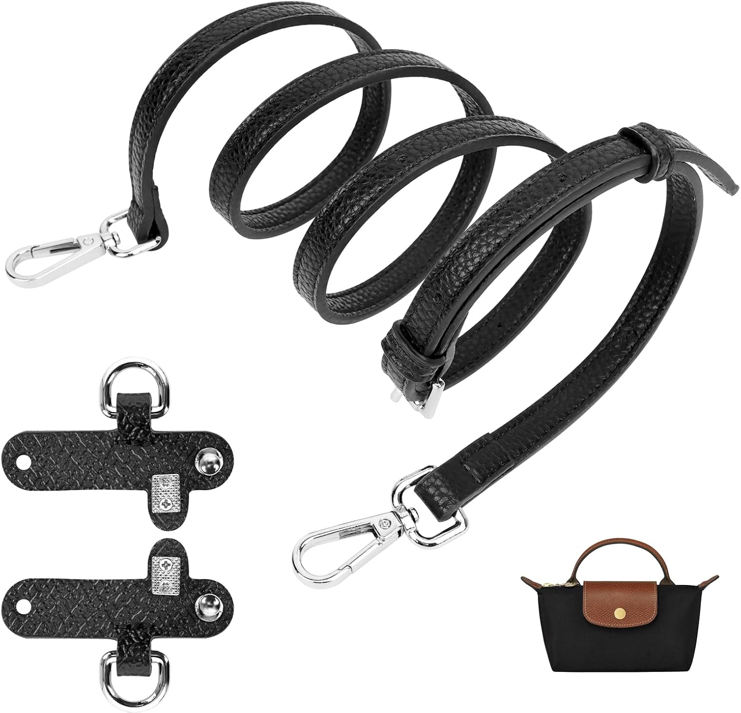 Detalle de Longchamp Leder Schultergurt mit Einstelllänge