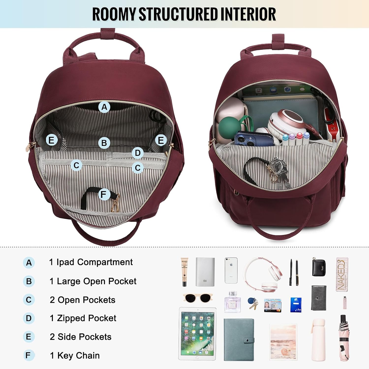 Thumbnail 2 de LOVEVOOK Backpack Small Waterproof 23.5cm