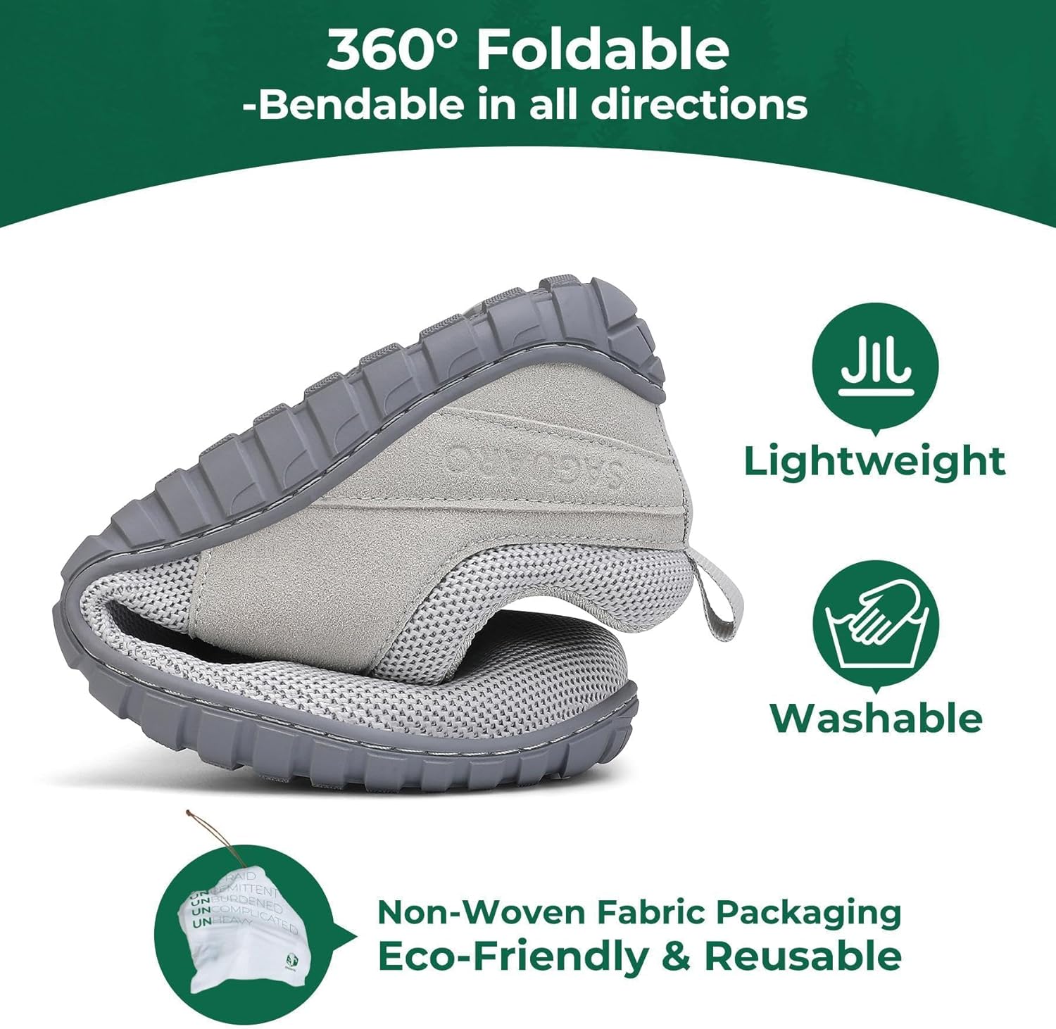 Thumbnail 5 de SAGUARO Chaussures Minimalistes Wish Ⅰ — Unisexes, Maille Respirante, Semelle Zero-Fall, GR.36-48