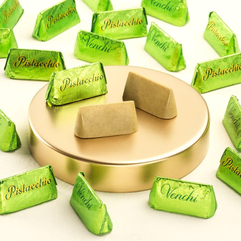 Thumbnail 3 de Venchi Pistazien-Gianduiotto-Pralinen – 1 kg glutenfrei, ohne Farbstoffe und ohne Konservierungsmittel