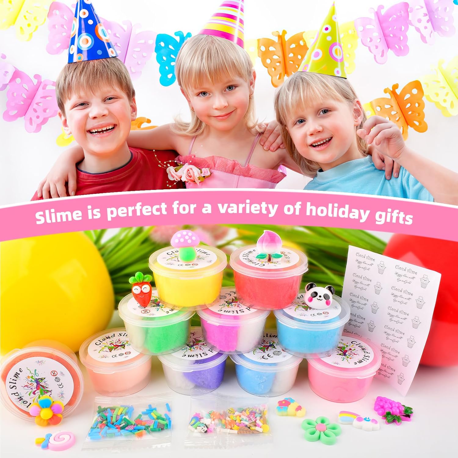 Detalle 2 de Fluffy Cloud Slime Kit 10-pack for kids