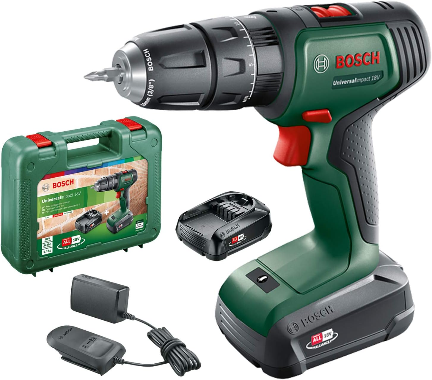 Detalle de Bosch 06039D4102 UniversalImpact 18 – wiertarko-wkrętarka udarowa 18 V