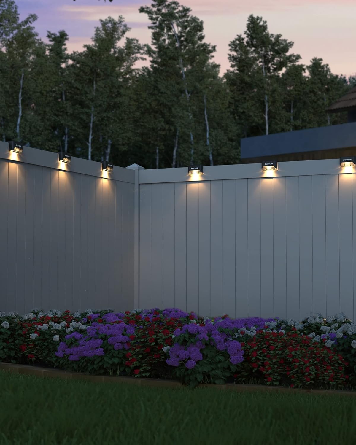 Thumbnail 5 de JACKYLED 16-Pack Solar Deck Lights Outdoor (3000K warm white) for steps, fences and pathways