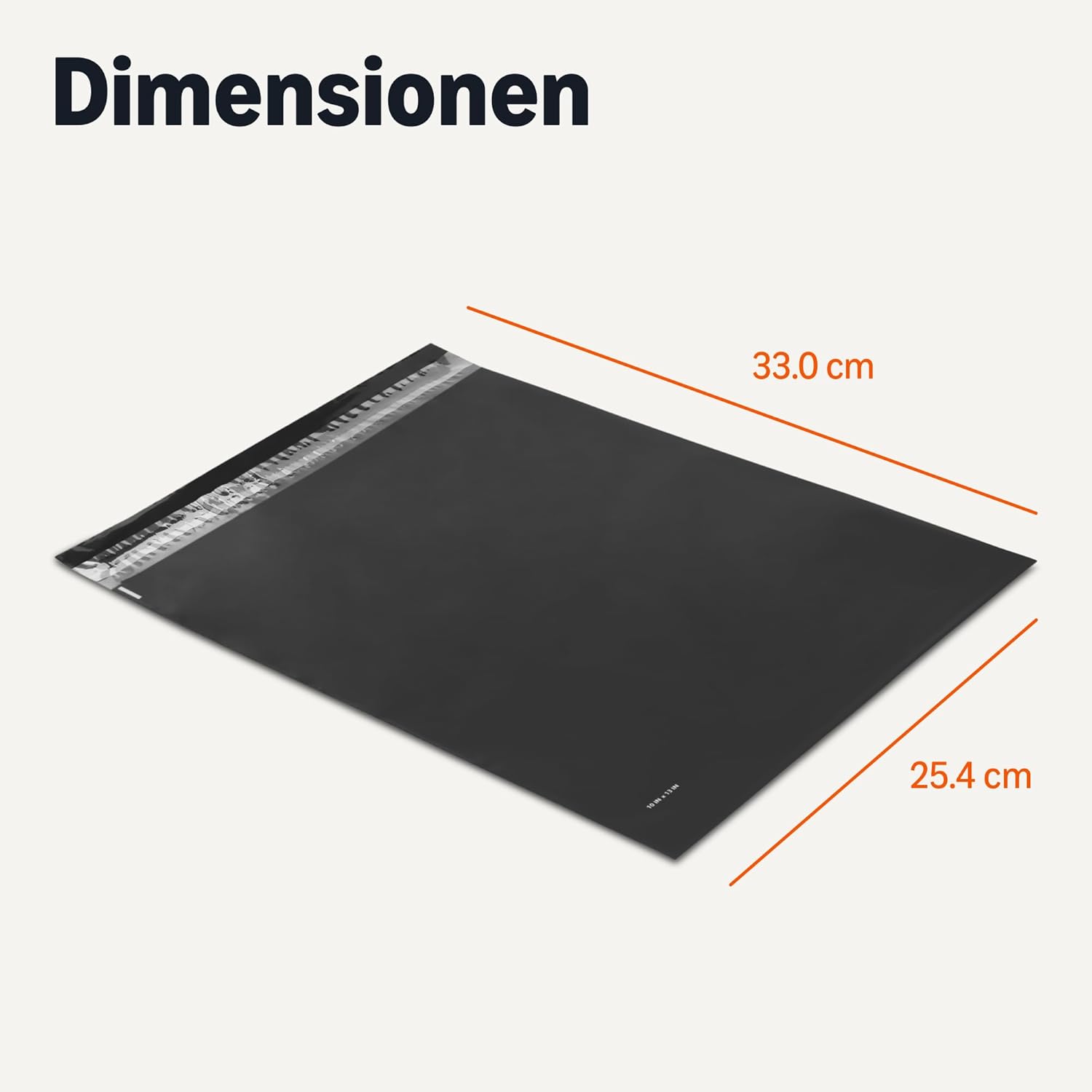 Detalle 1 de Amazon Basics Poly-Versandtaschen, selbstverschließende Umschläge – Schwarz, 25,4 x 33 cm, 100 Stück