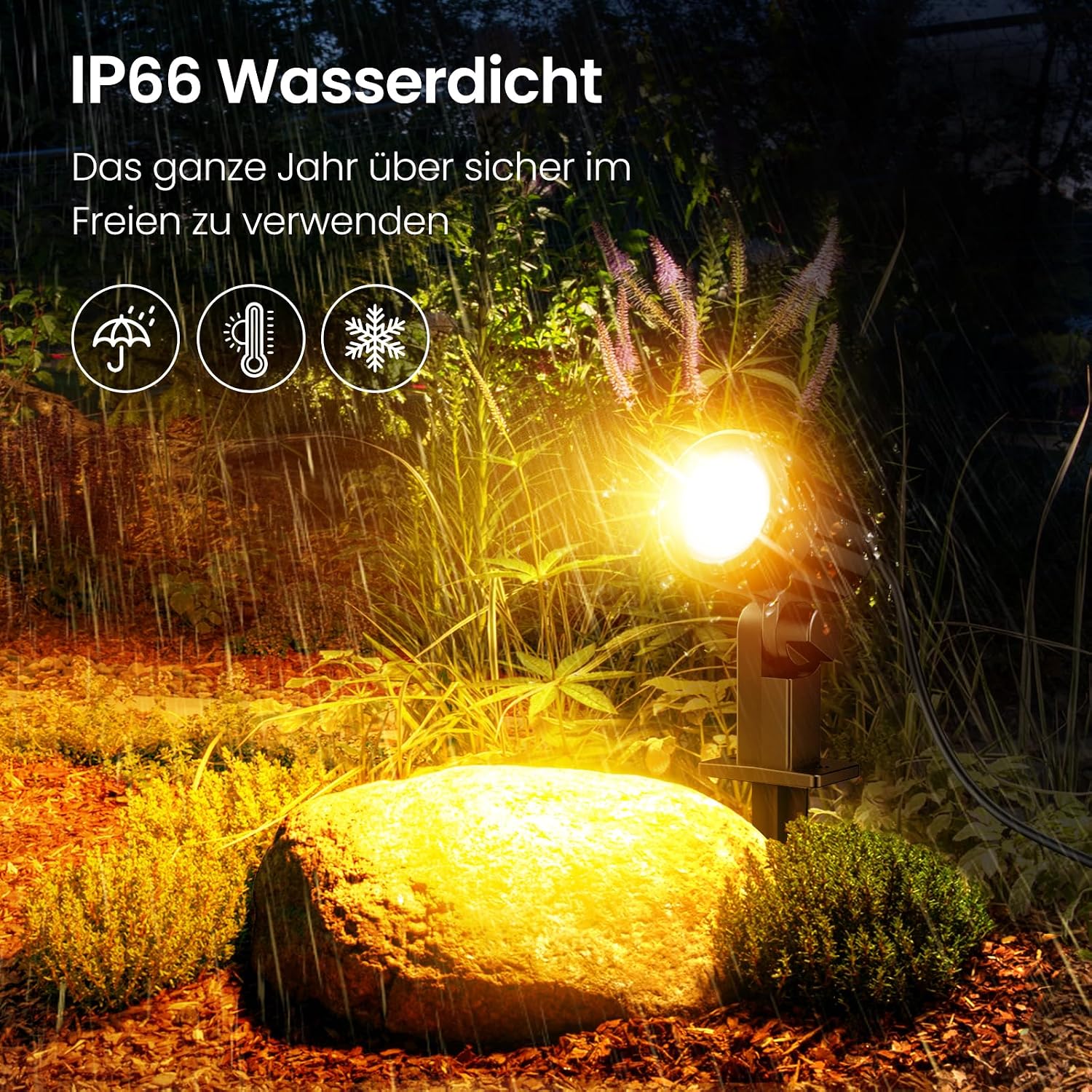 Detalle 2 de MEIKEE SP01RB RGB-tuinspots: set van 8 met afstandsbediening en IP66