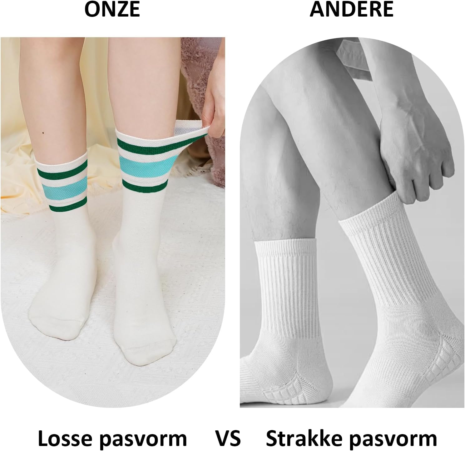 Detalle de LOFIR katoenen damessokken, naadloos en extra breed, 5 paar, maat 35-46