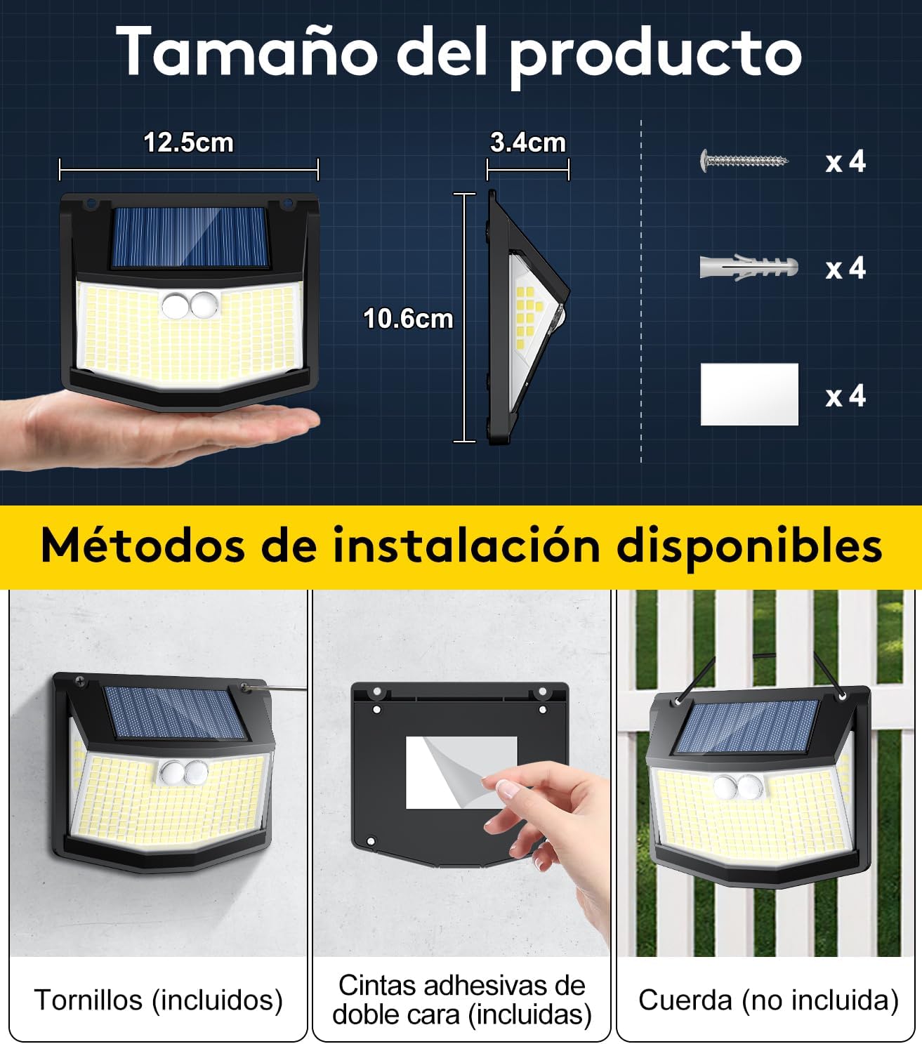 Thumbnail 4 de Luz Exterior Solar 248 LED 4 unidades