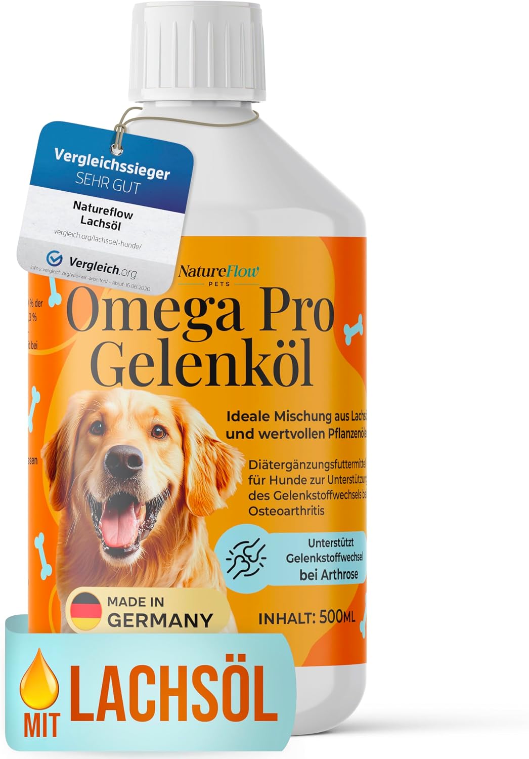 Detalle de Omega Pro Gelenköl Mix 24% Omega‑3 für Hunde