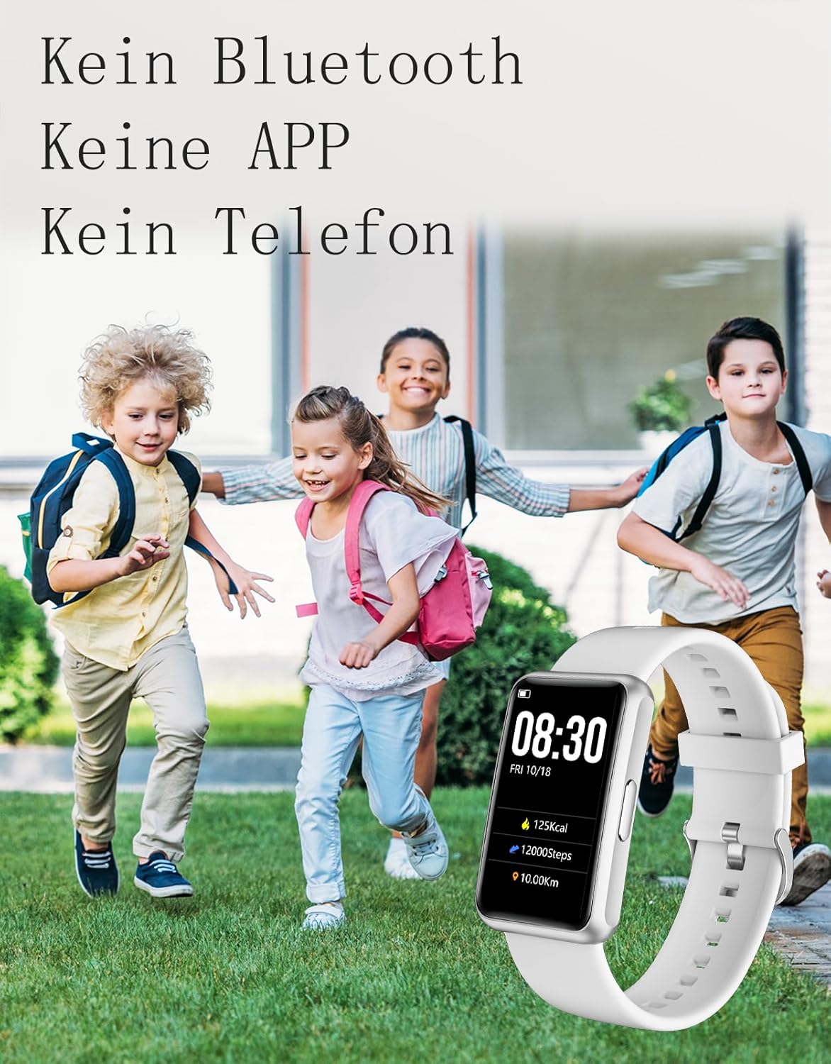 Thumbnail 1 de HUAKUA Schrittzähler Uhr – autonome Fitnessuhr mit 1,47 Zoll Touchscreen, IP68, Schlafmonitor und Kalorienzähler