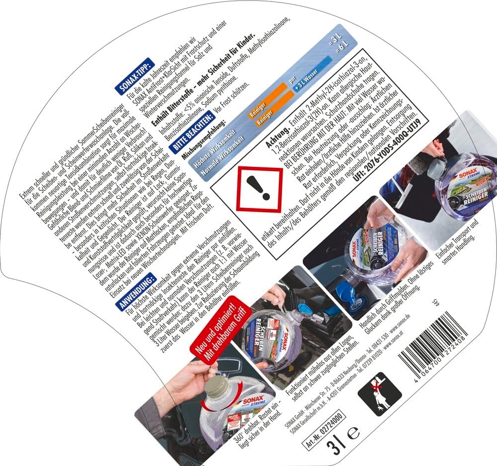 Thumbnail 1 de SONAX XTREME ScheibenReiniger Sommer Gebrauchsfertig 3 Liter – klare Sicht trotz Sommerstaub