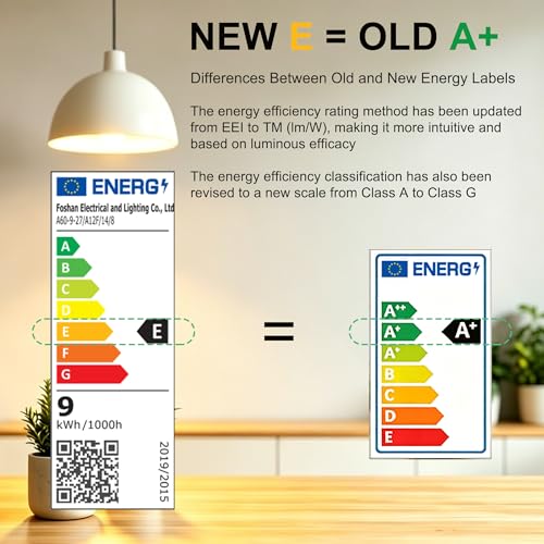 Thumbnail 8 de phopollo 6 Pack E27 LED Light Bulbs 2700K Warm White, 60W Equal, 9W, 800 Lumens