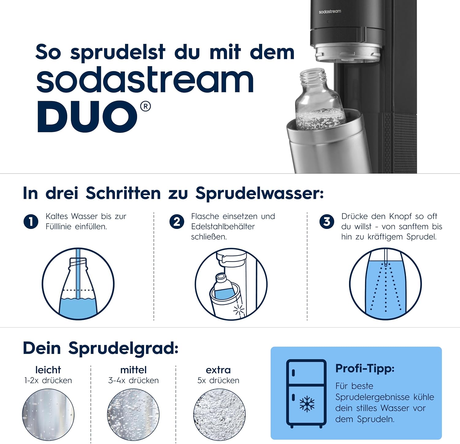 Detalle 2 de SodaStream DUO Wassersprudler 44 cm 🥤