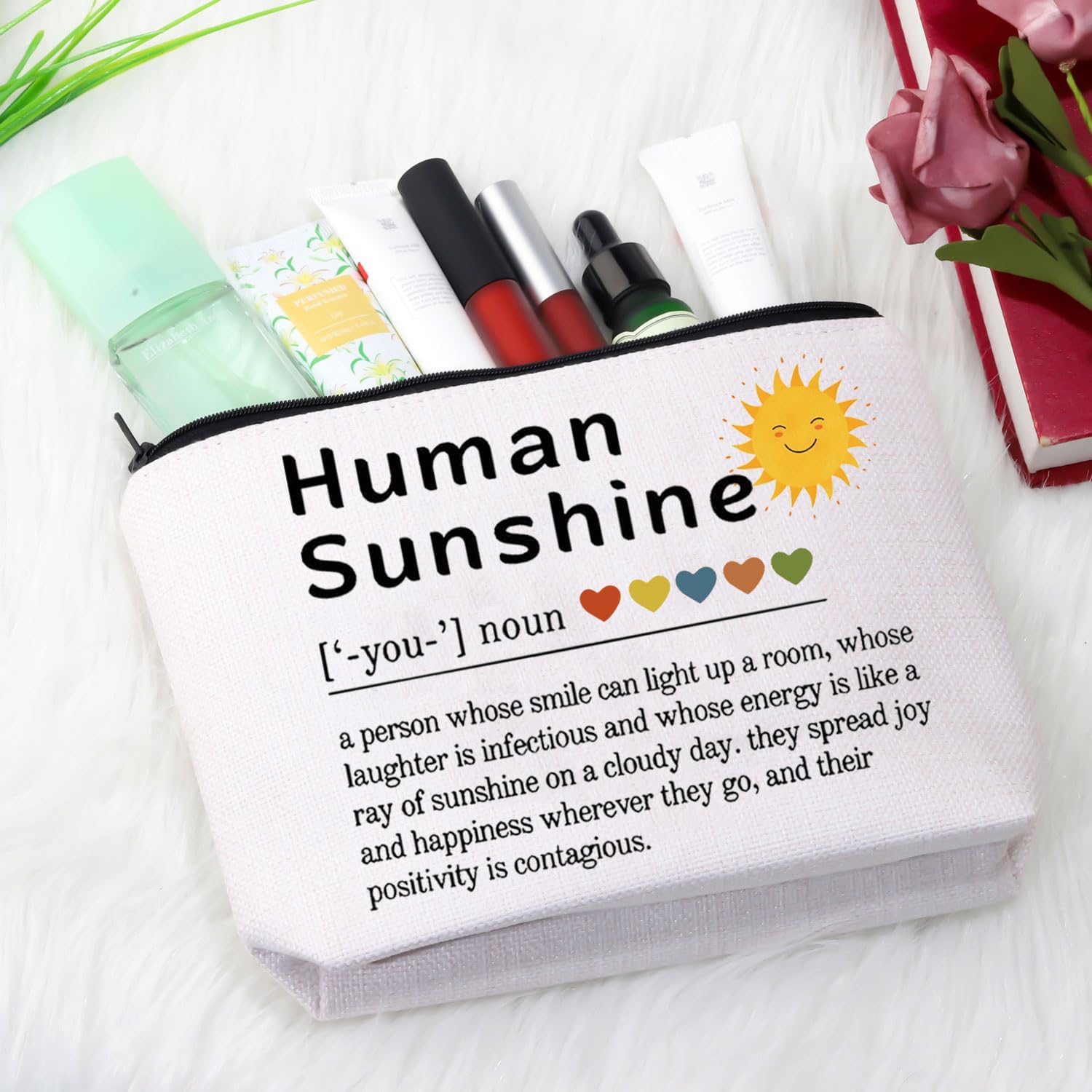 Thumbnail 4 de Human Sunshine Definition Makeup Bag – Inspirational canvas toiletry organiser for everyday cosmetics
