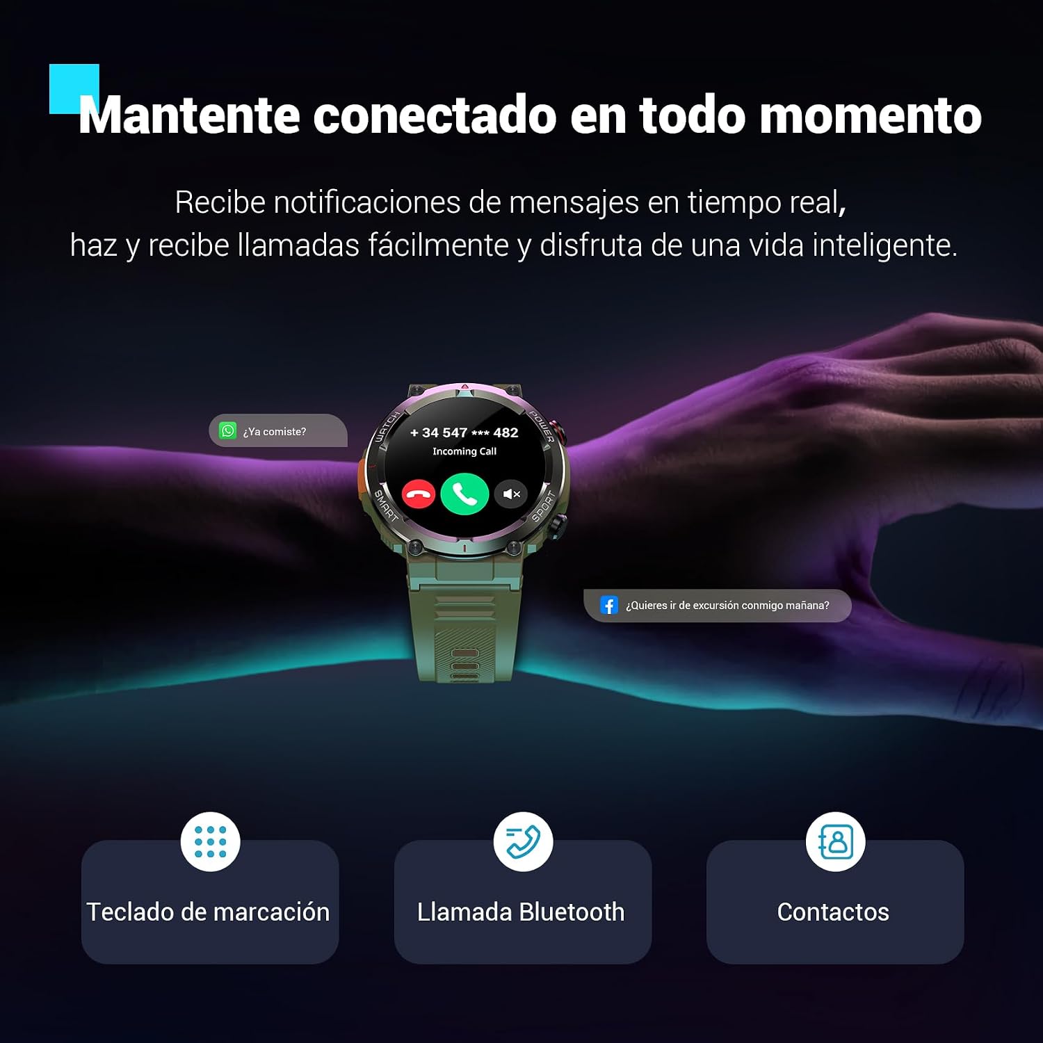 Thumbnail 5 de Blackview W50Pro Smartwatch 1,45" 960 mAh