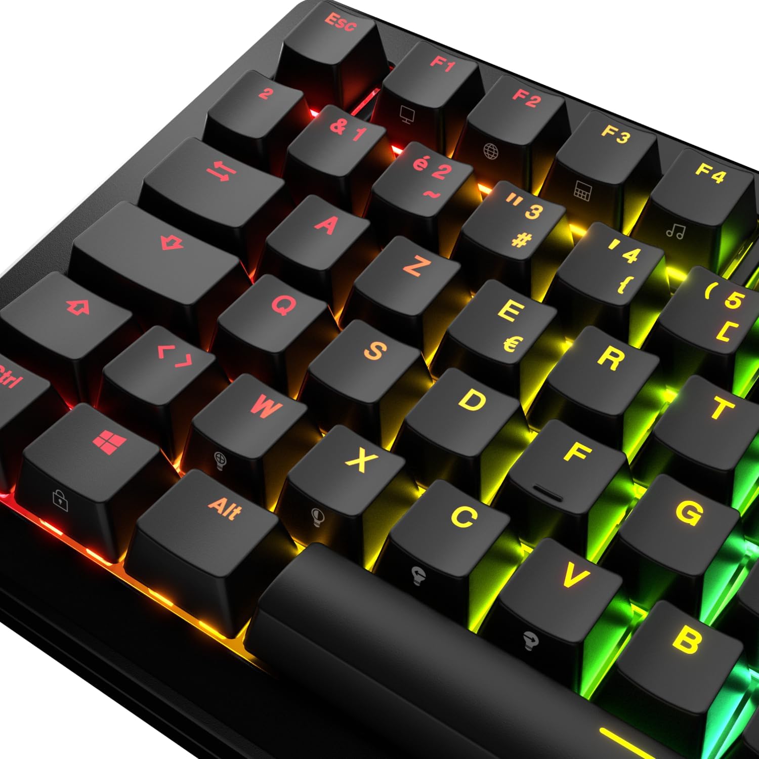 Thumbnail 3 de Tasti retroilluminati Glorious Gaming GPBT neri con simboli traslucidi (AZERTY francese)
