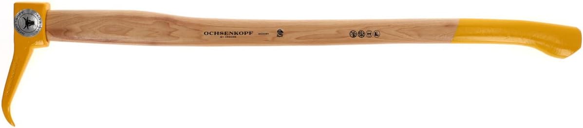 Detalle de Ochsenkopf ręczna sappie do drewna, trzonek hikorowy 80 cm, żółta