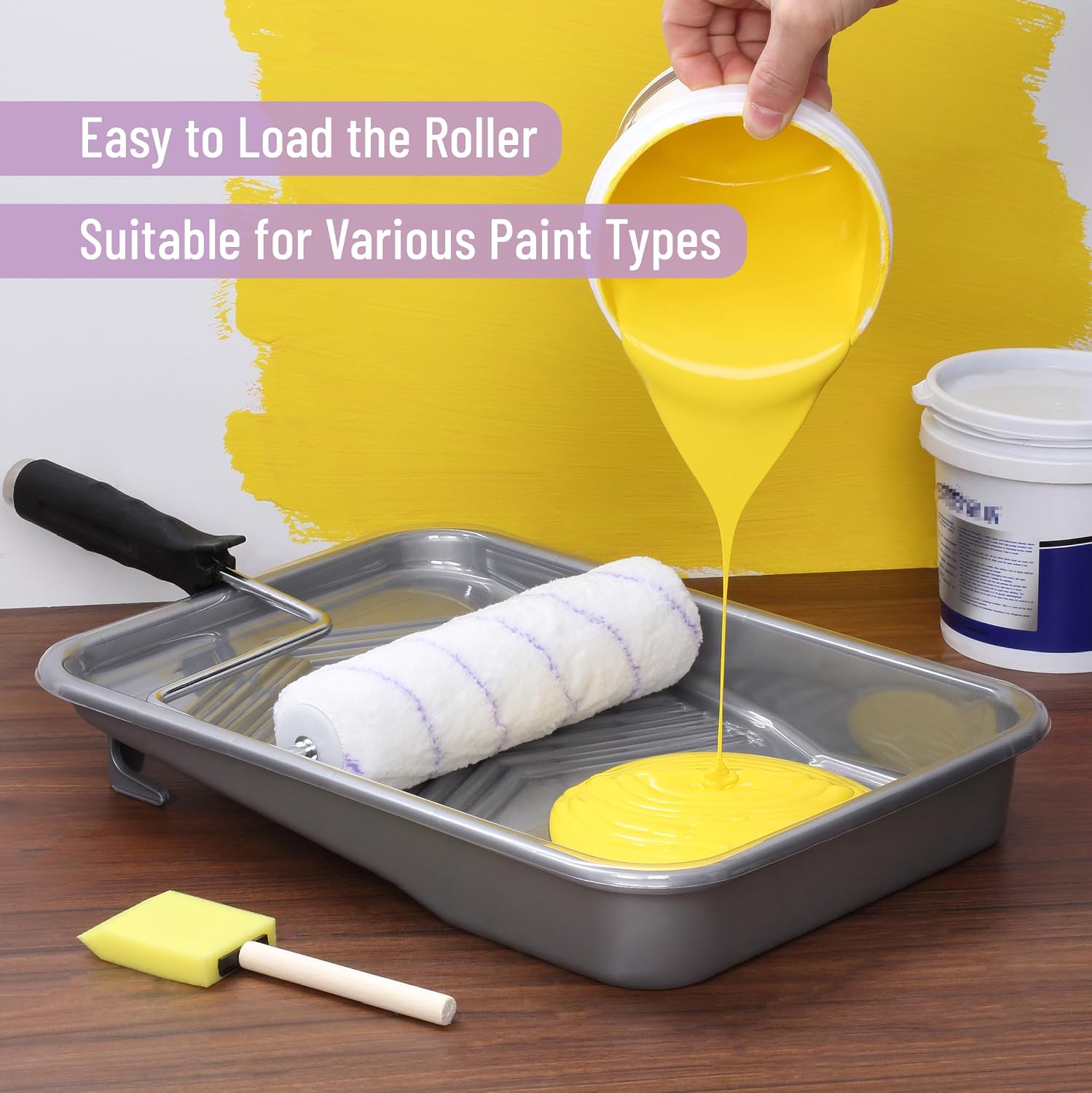 Detalle de Bates Choice DMZU012B409 Paint Tray Set, 9-Inch Tray, 12 Pieces