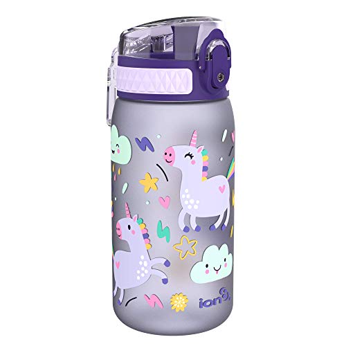 Ion8 Gourde Enfant Étanche Licornes – Sans BPA, pratique et sûre