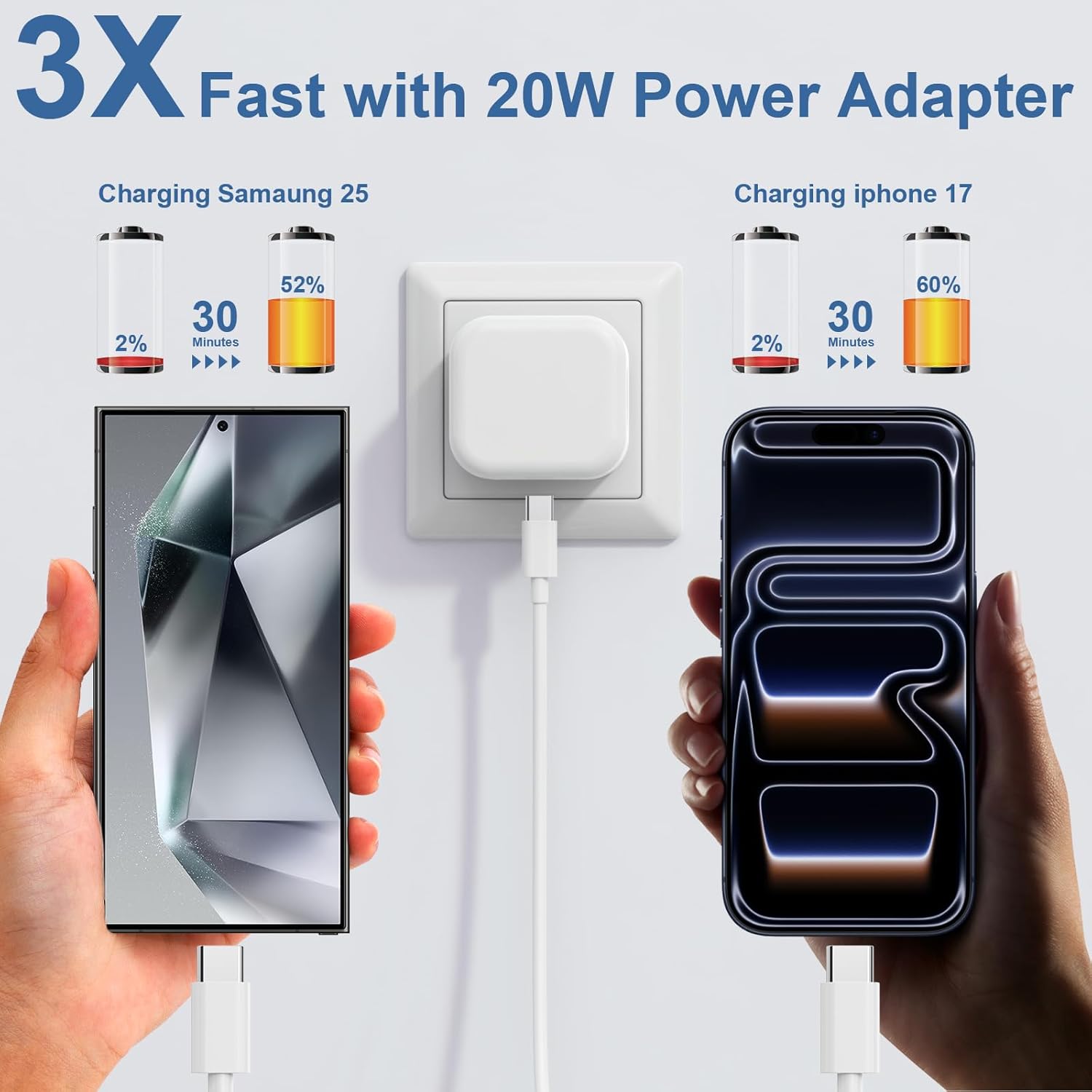 Thumbnail 1 de Apple iPhone 20W Fast Charger with 2m cable