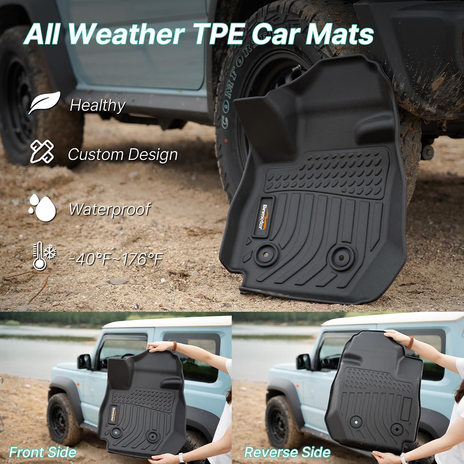 Thumbnail 5 de Binmotor Floor Mats for Jeep Grand Cherokee L 6‑Seater TPE