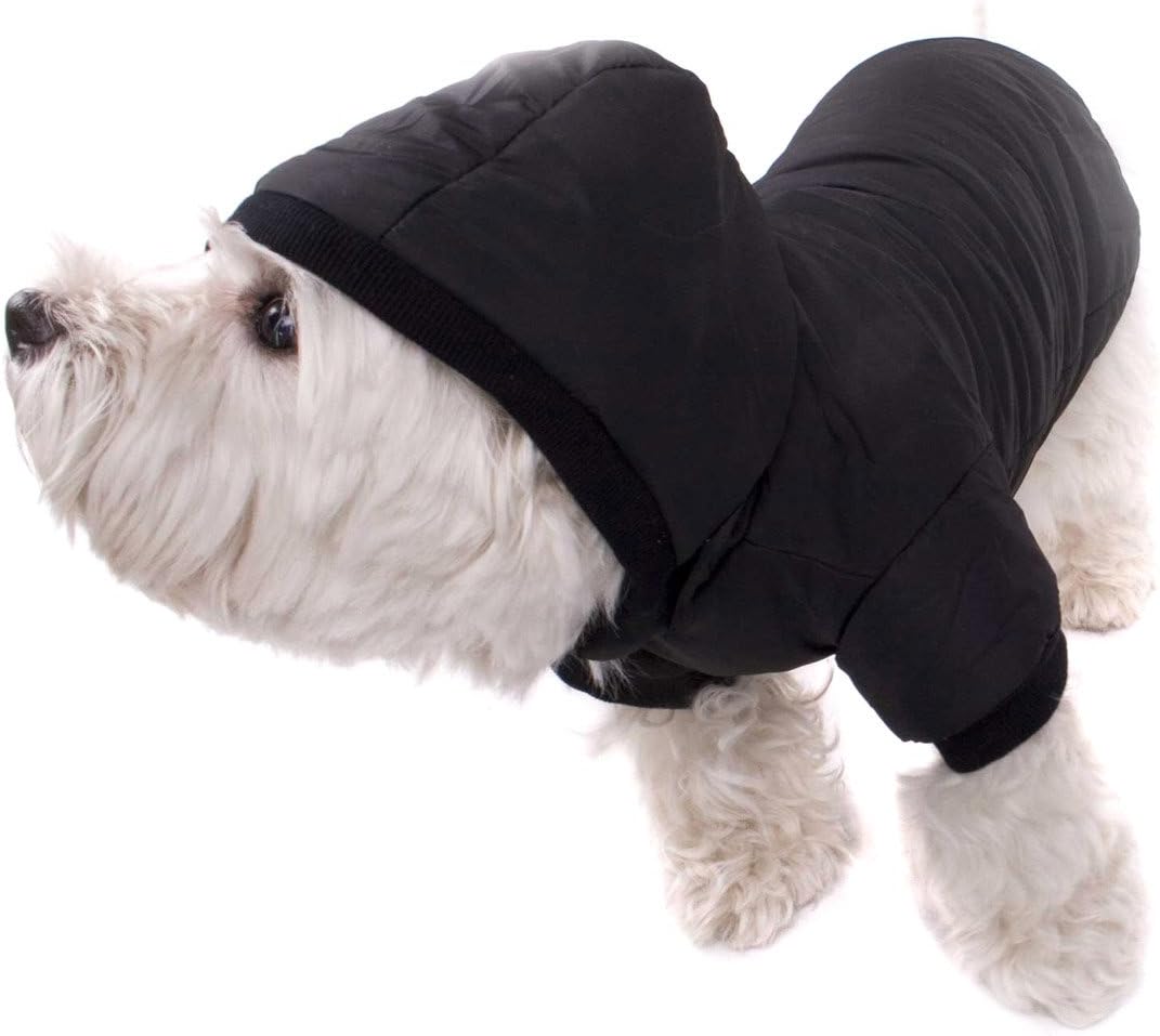 Thumbnail 4 de Manteau Noir pour chien avec capuche (taille S / 27 cm) – veste chic et anorak pour les sorties
