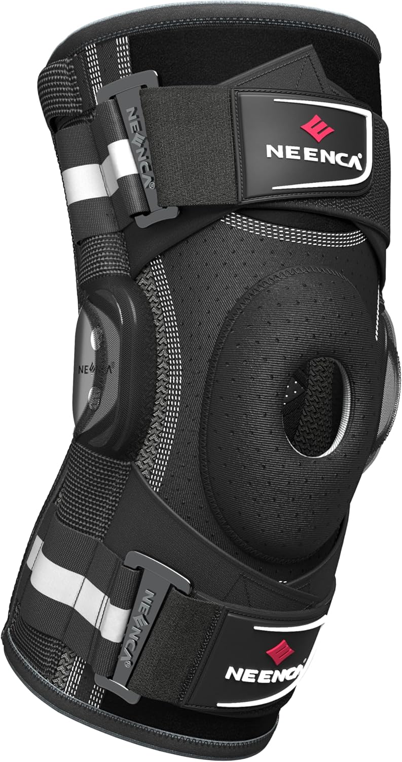 Detalle de NEENCA Professional Knee Brace with X-Strap: Open-Patella Medical Knee Support