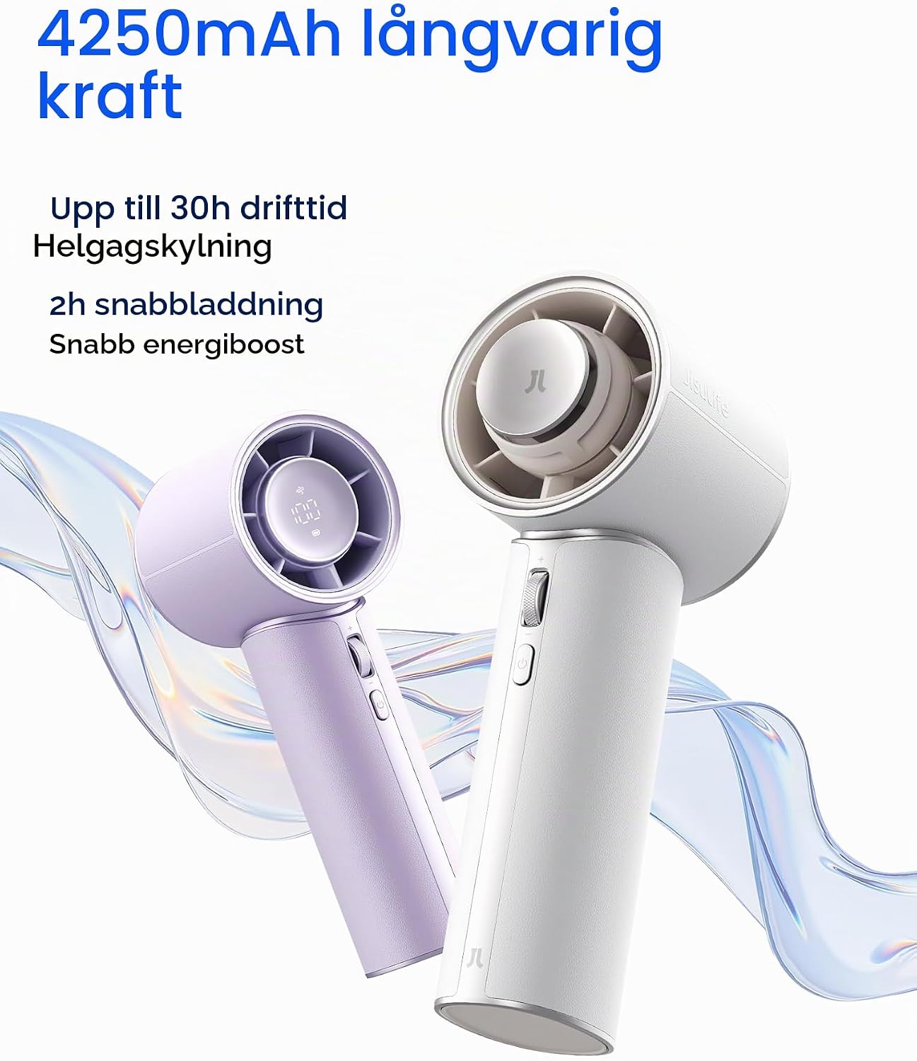 Thumbnail 6 de JISULIFE Pro1 Mini handfläkt i PU-läder med 100 hastighetslägen