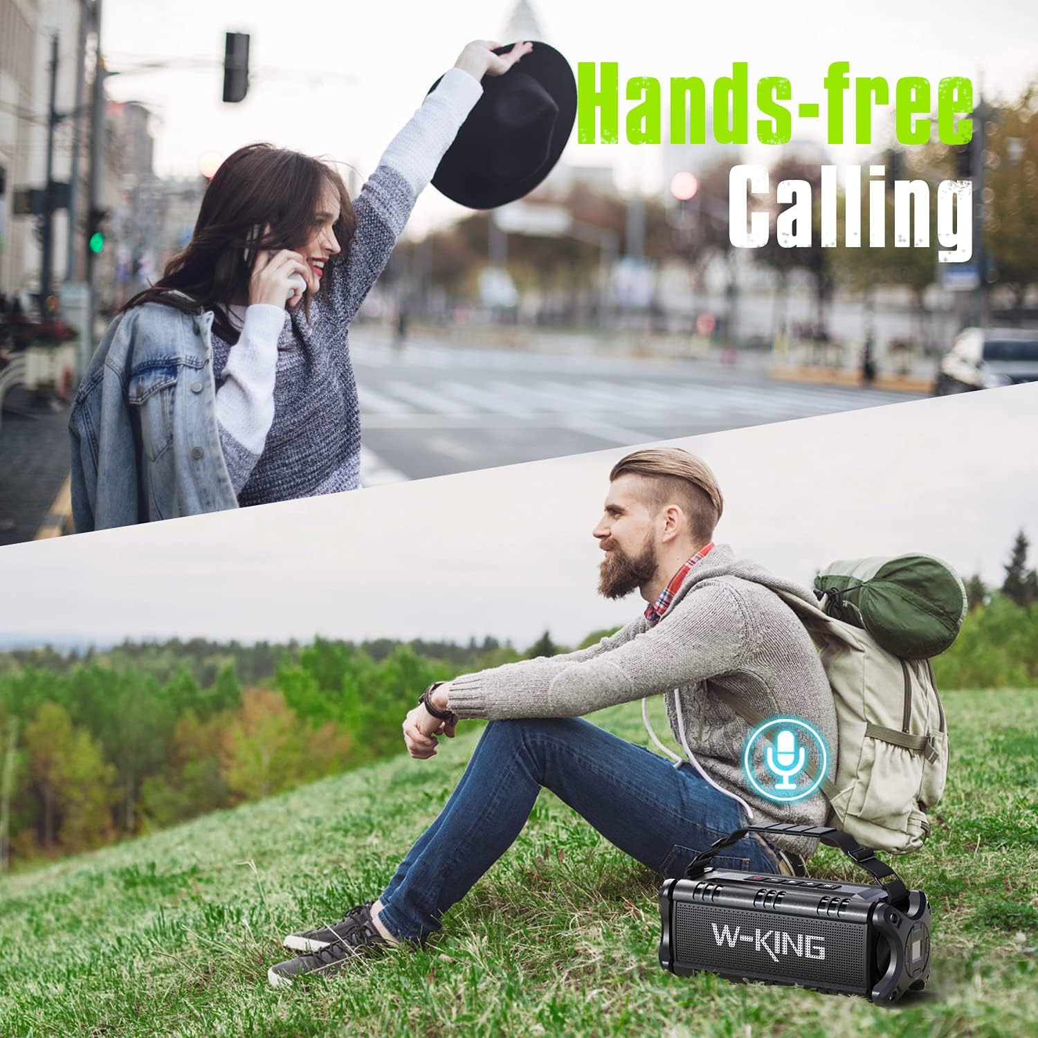 Thumbnail 6 de W-KING 90W Max Bluetooth Speaker (IPX6) with NFC, TF Card, AUX & 40H playtime