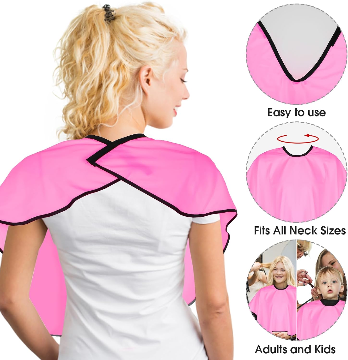 Thumbnail 2 de Lusofie Waterproof Hair Dye Cape – Short Barber Cape for Hair Colouring, Bleach and Styling