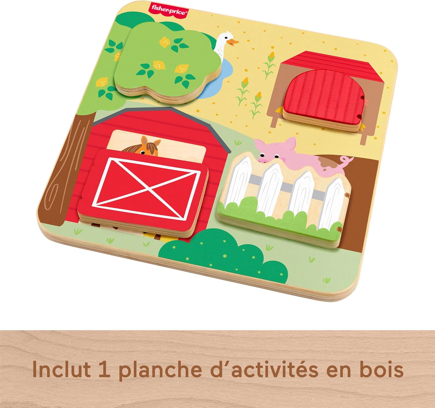 Thumbnail 4 de Fisher-Price La Planche en bois des animaux de la ferme JCY33 (à partir de 1 an)