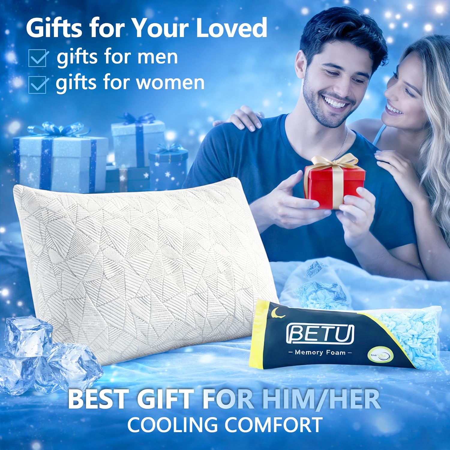 Thumbnail 6 de BETU Cooling Pillow Queen Size — Shredded Memory Foam Pillow