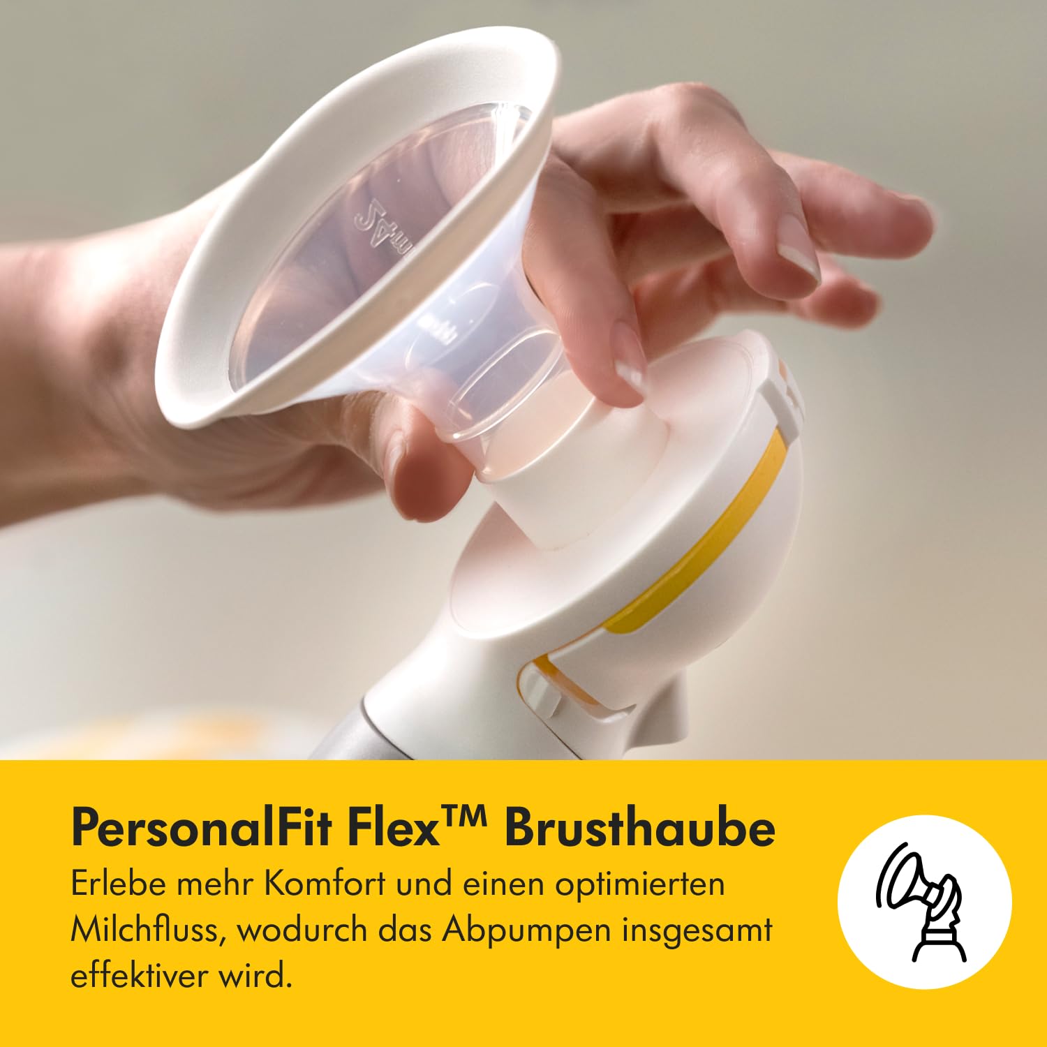 Detalle de Medela Solo Elektrische Einseitige Milchpumpe – leiser Betrieb, USB-Aufladung & PersonalFit Flex