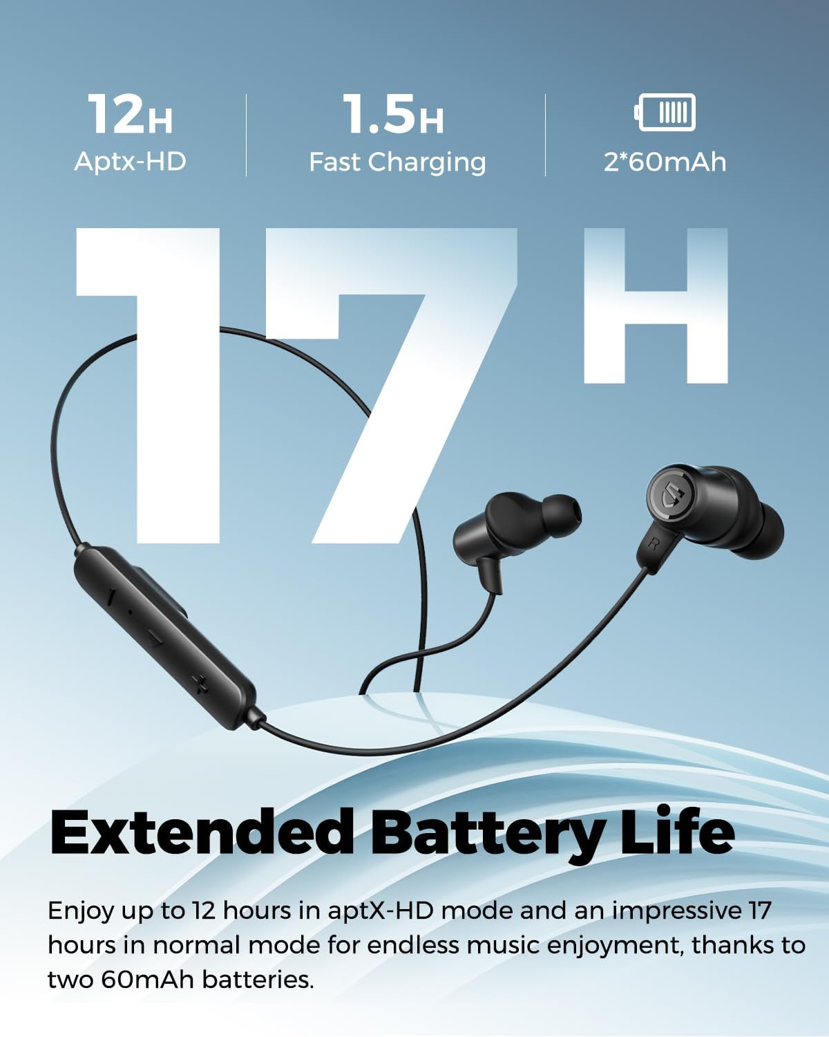 Thumbnail 4 de SoundPEATS Q35 HD+ Neckband with aptX HD, 17h